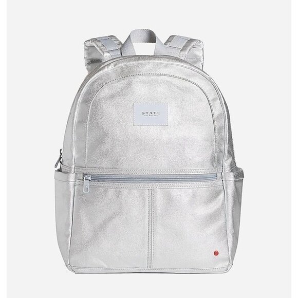 State Bags Kane Kids Backpack - Metallic Silver - Picture 1 of 2
